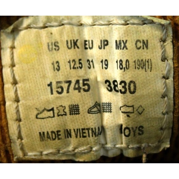 Timberland Hiking Work Boots Kids Little Boys 13 Brown Padded Patterned High Top - Picture 12 of 12